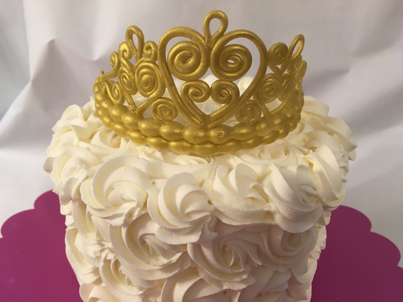 Fondant Tiara Cake Topper. Etsy