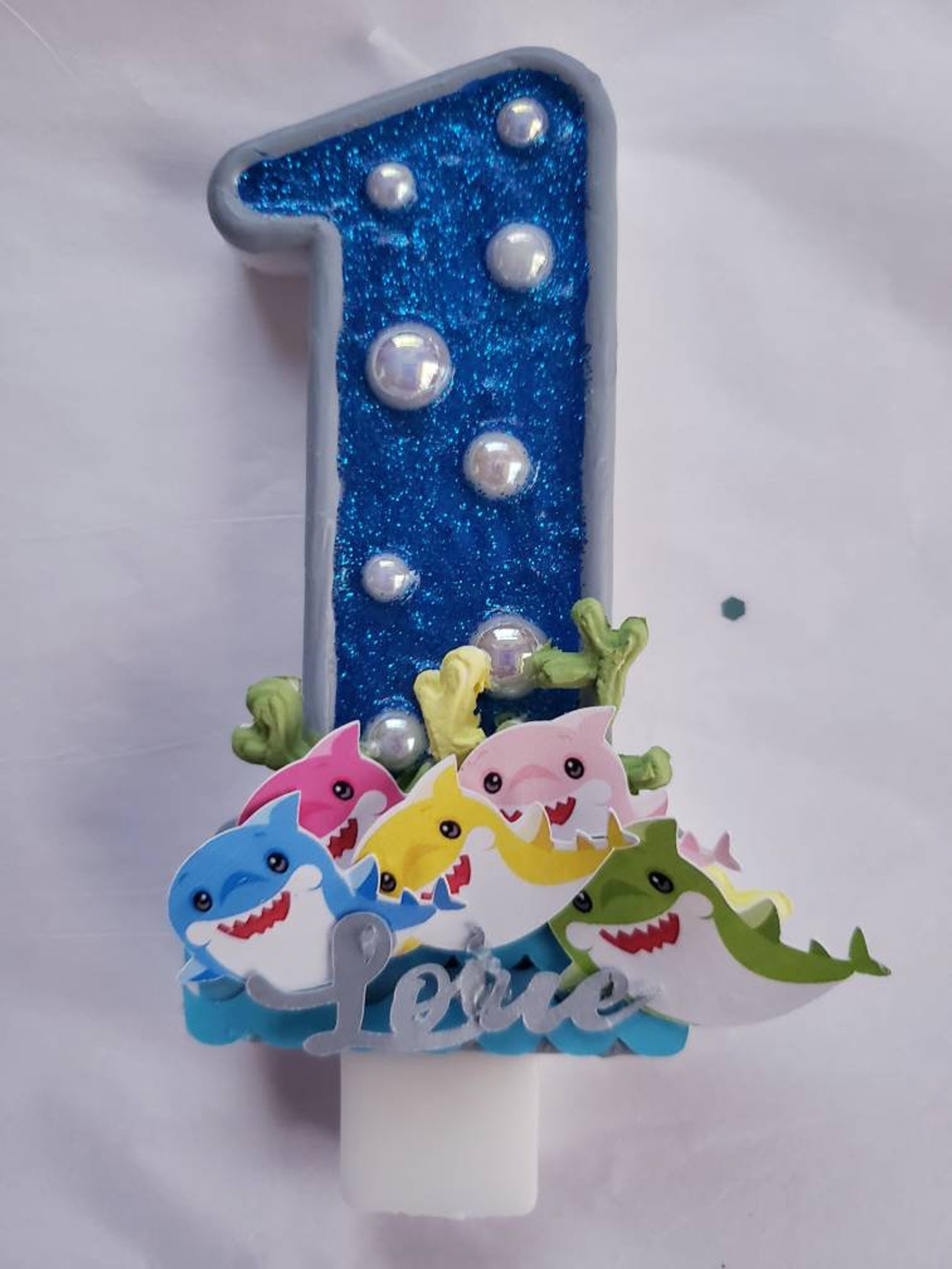 Shark Birthday Candles. Sharks Birthday. Birthday Candles Etsy