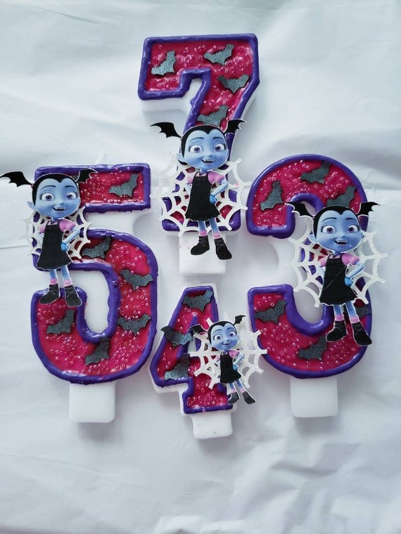 Girl Vampire birthday candles. Vampirina birthday candle inspired. Il_570xn