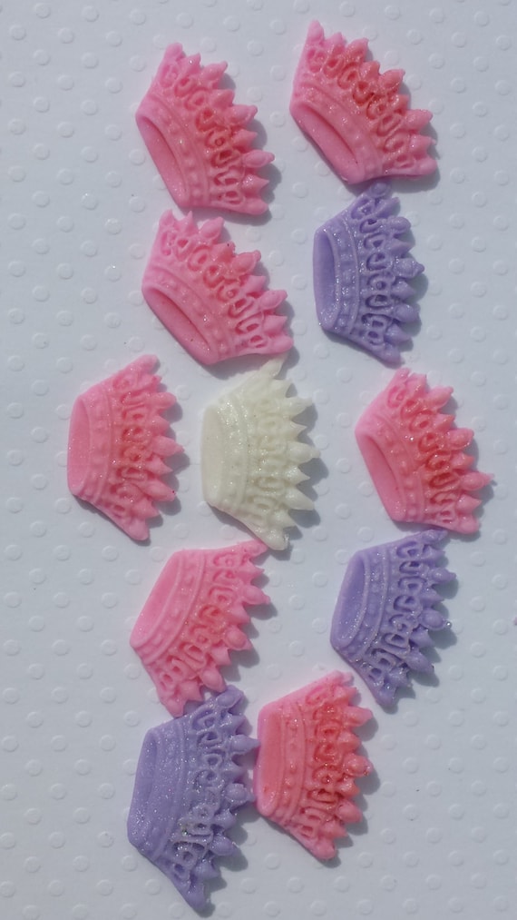 24 Edibles princess crown.Fondant crown. Fondant tiara. Il_570xn