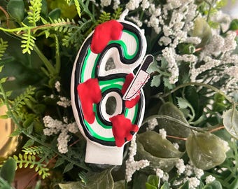 Personalized Eyeball Birthday Candle: Halloween Monster Party