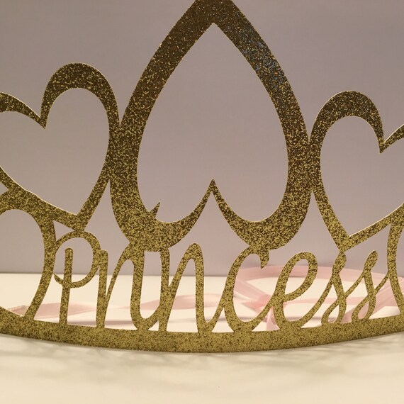 Princess Tiara party hat. Girl princess tiara party hat. Glitter Crown party hat. Il_570xn