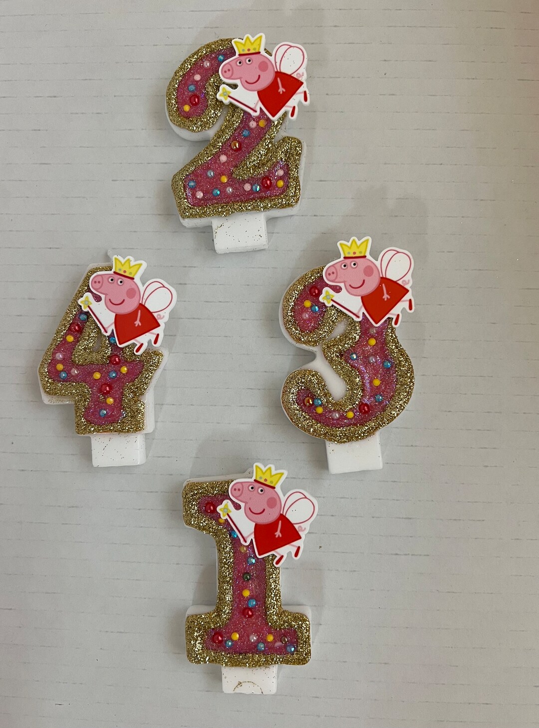 Peppa Pig Birthday Candles. Pig Candles. Pig Party.any Number Etsy
