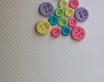 Color Edibles fondant Buttons. Lalaloopsy inspiration.Cake, Cupcakes decoration.