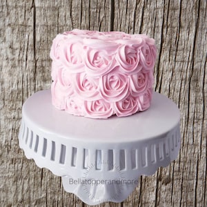 Fake Rosette cake. Pastel pink color. 6x4