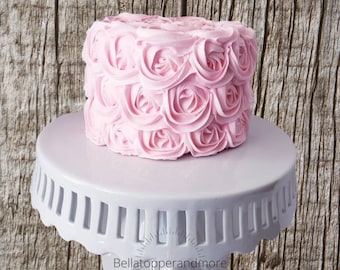 Fake Rosette cake. Pastel pink color. 6x4