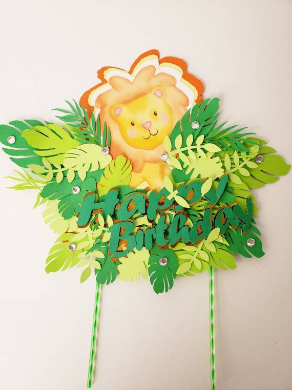 Wild animal Cake topper - Jungle Cake Topper - Jungle baby shower Topper. Lion Birthday. Il_570xn