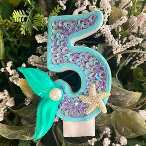Birthday Candles. Mermaid Birthday Candle . Custom Birthday Candle. Mermaid Candles.