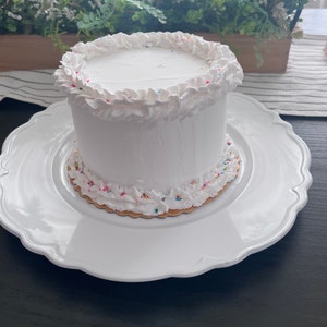 Sprinkle fake cakes. White cake fake.
