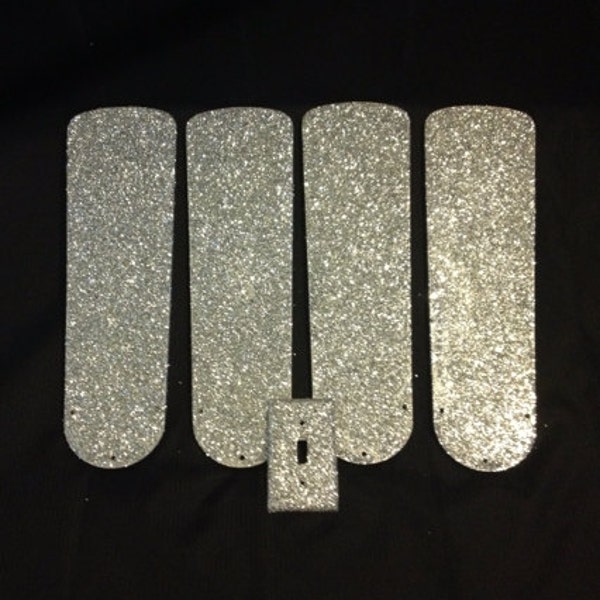 Glitter Replacement Fan Blades with Matching Light Switch cover