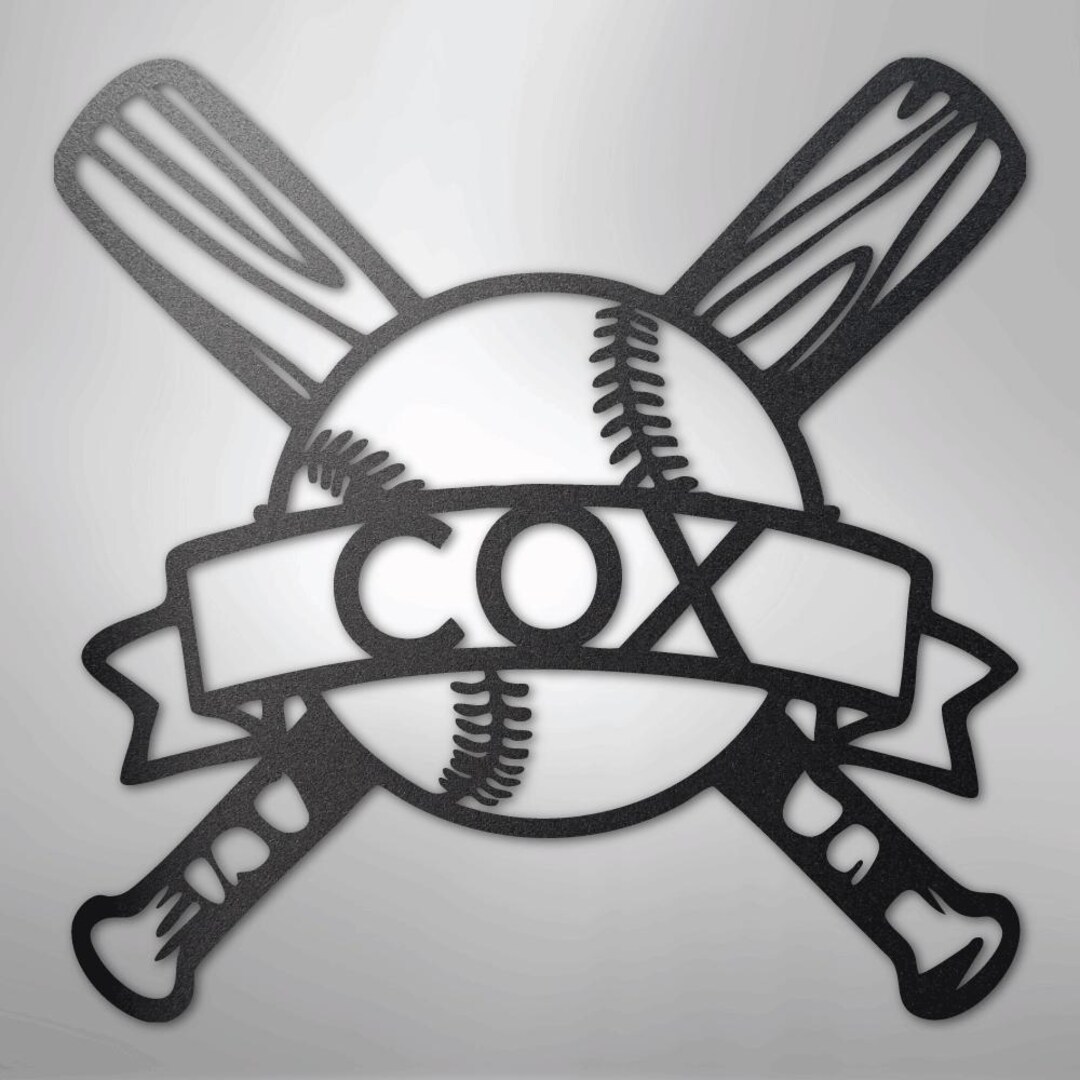 Baseball Monogram - Metal Sign - Etsy