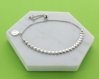 Personalisiertes Herz Slider Armband