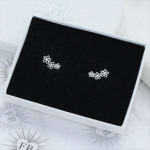Little Flower climber stud earrings