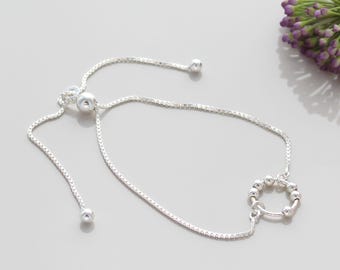 60th Birthday Bead Slider Bracelet