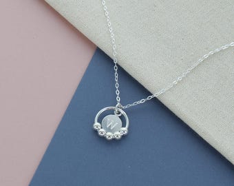 50th Birthday Infinity Initial Bead Necklace