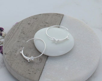 Boucles d’oreilles Daschund Hoop en argent sterling