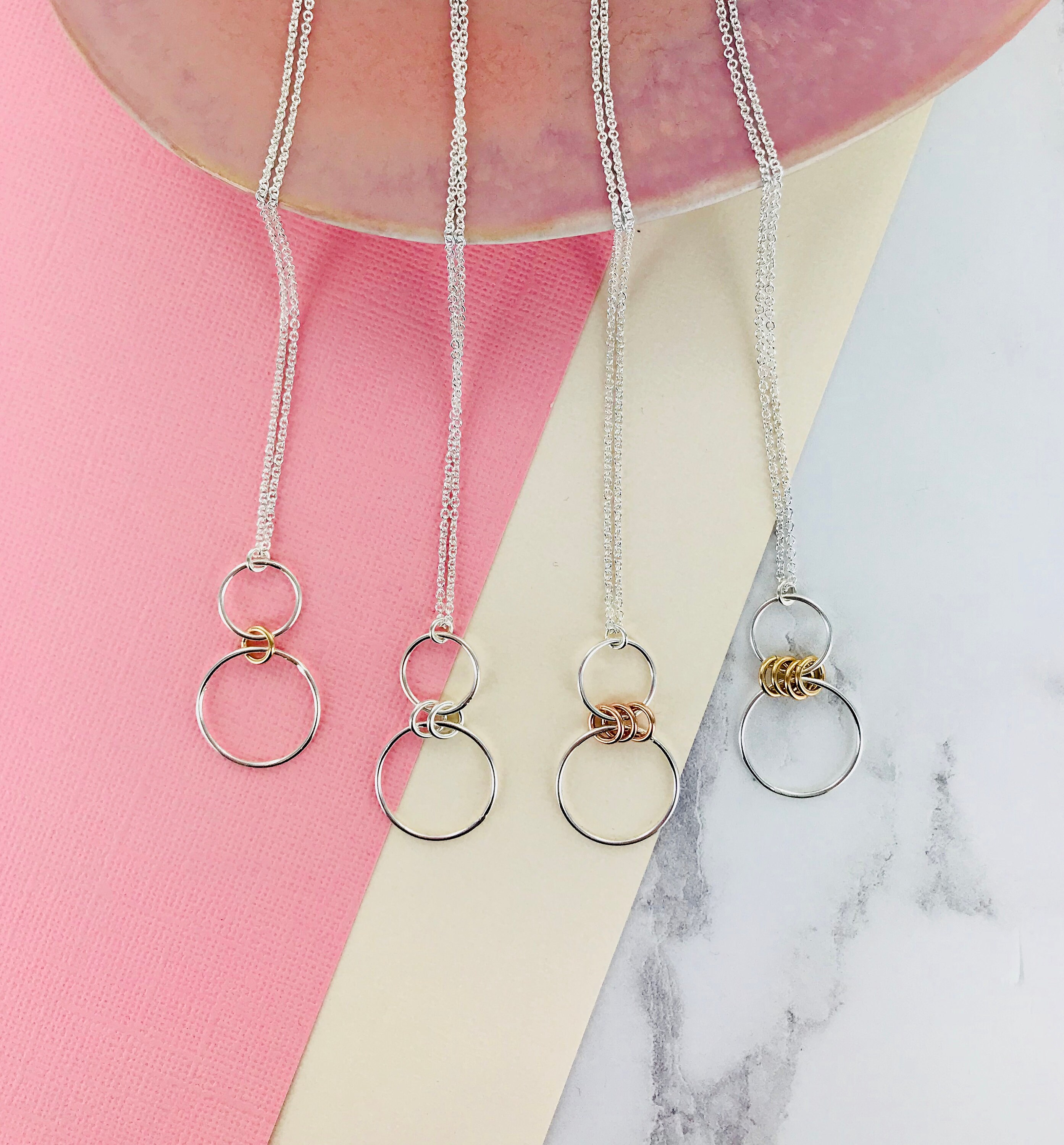 Infinity family cheap ring necklace