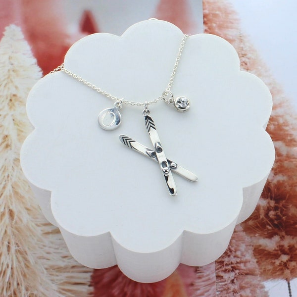 Personalised Skis Necklace