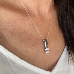 Blue Opal Charm Necklace