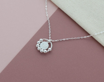 70th Birthday Infinity Initial Bead Necklace