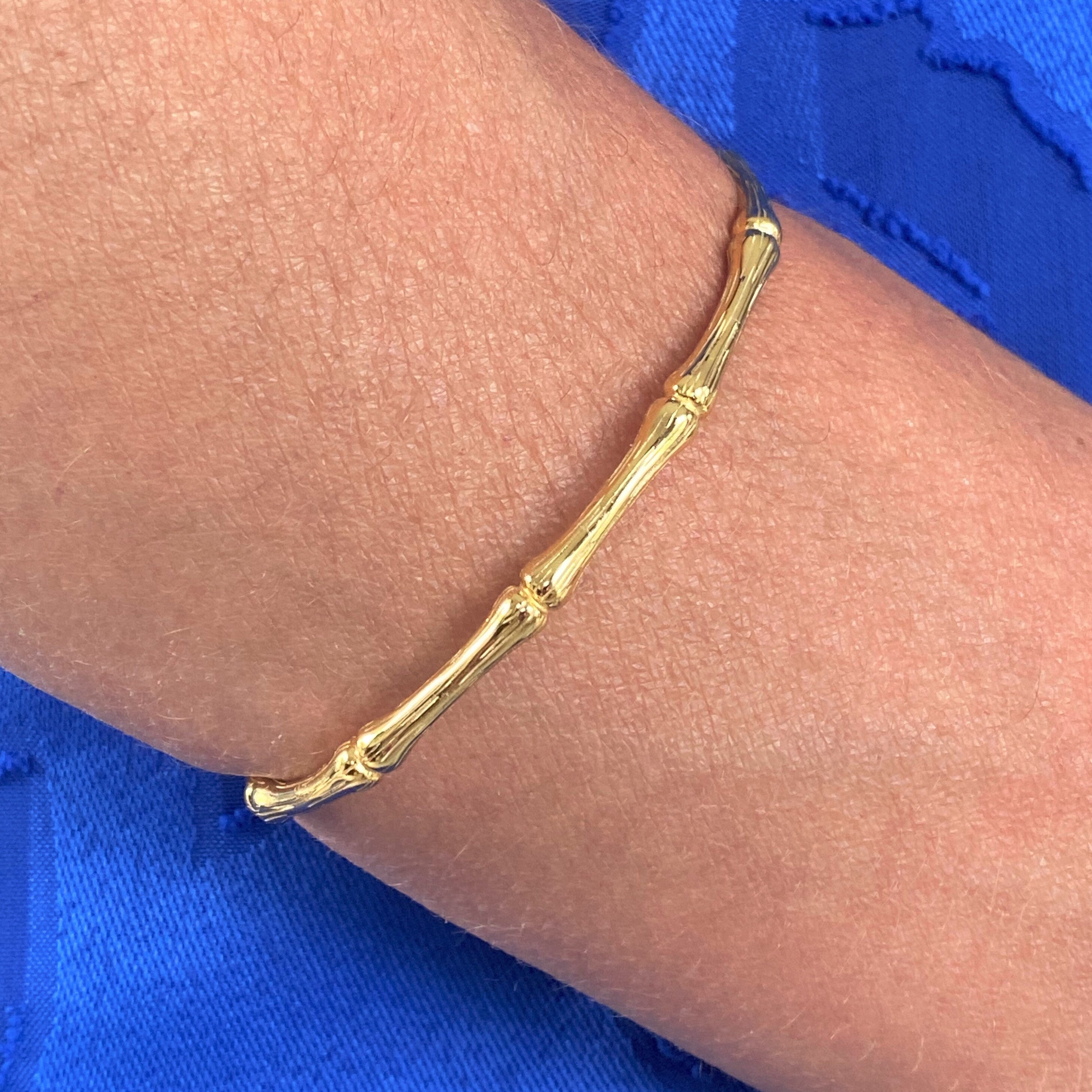 Gold bamboo hotsell bracelet
