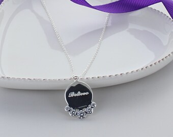 Sentiment Sterling Silver Necklace - Etsy