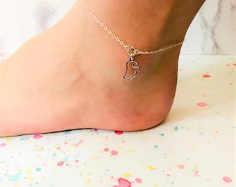 Angel Wing Sterling Silver Anklet