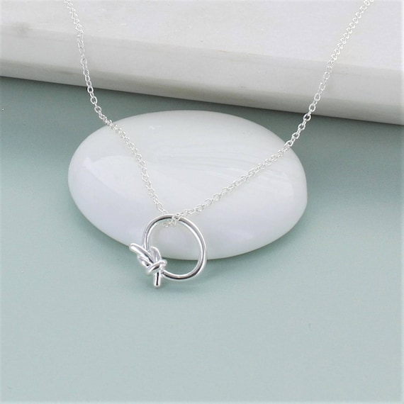 Sterling silver knot sale necklace