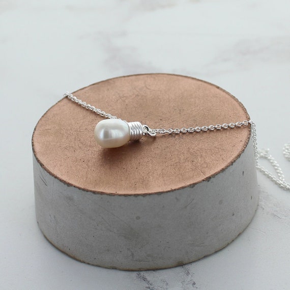 Pearl Light Bulb Charm Necklace