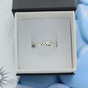 Plait Sterling Silver Adjustable Ring