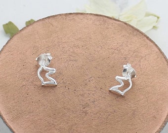 Horse Outline Head Stud Earrings