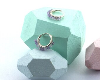 Little Amethyst Hoop Earrings