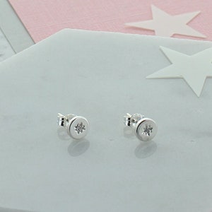 Round Genuine Diamond Studs