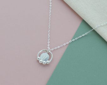 40th Birthday Infinity Initial Bead Necklace