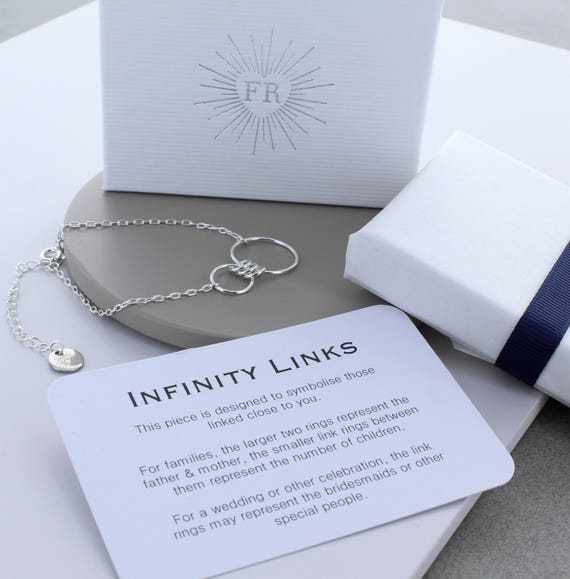 Infinity Family Ring Necklace Silver Etsy Canada