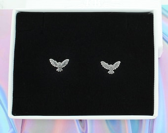 Petite Flying Owl Stud Earrings