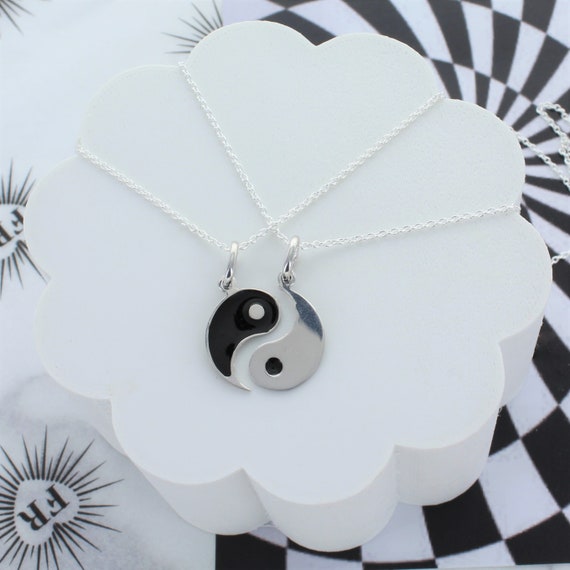 Yin yang necklace set clearance