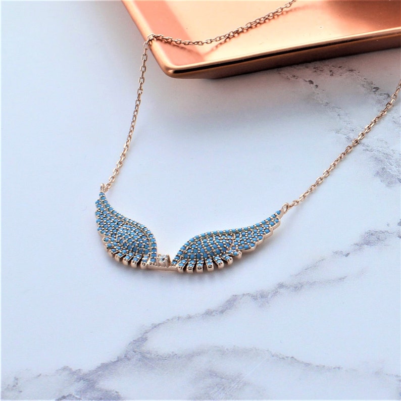 Rose Gold Angel Wing Necklace