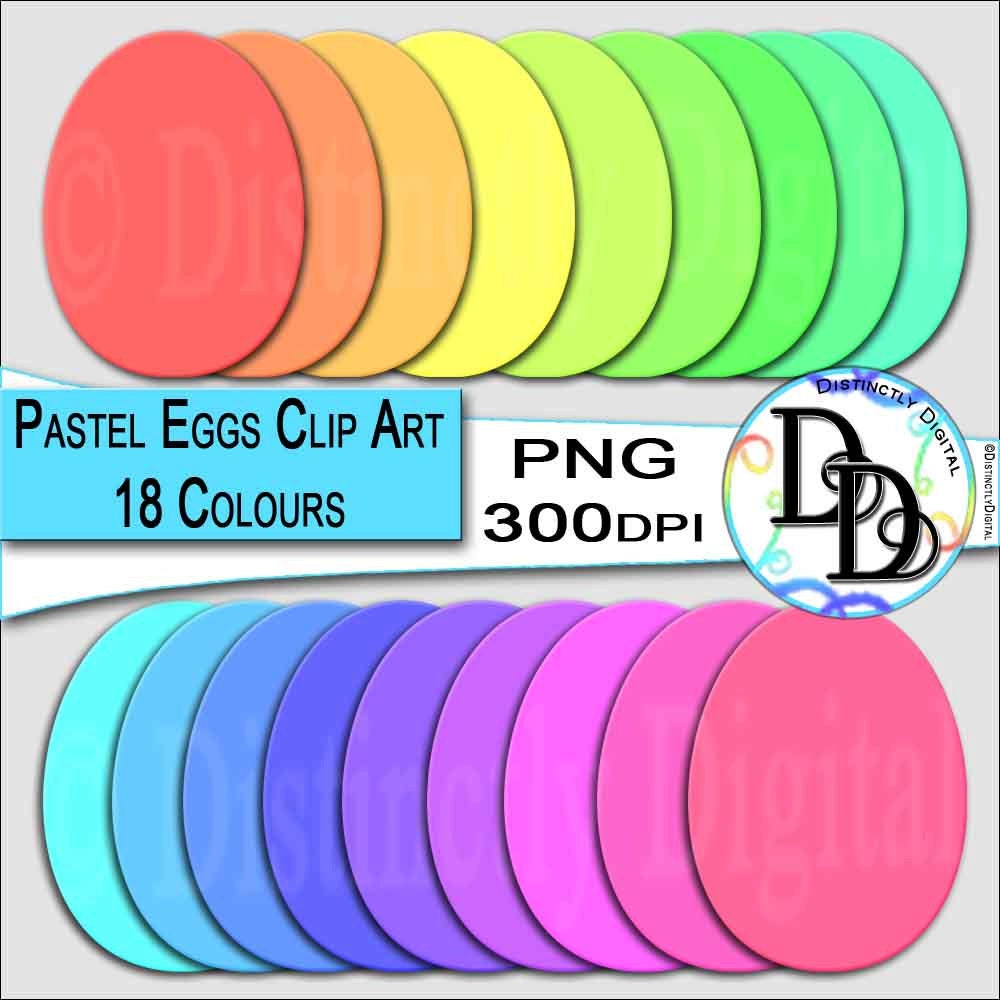 Easter Egg Clipart Printable Graphic Pastel Scrapbook Clip Art - Etsy