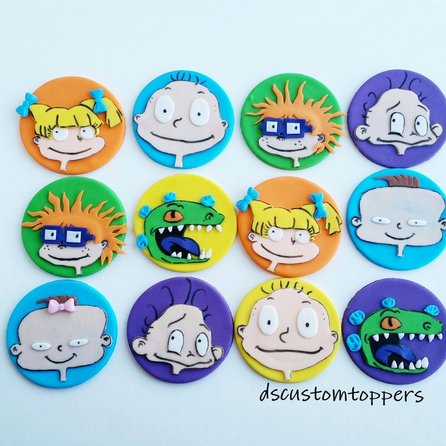 Rugrats cupcake toppers. Cupcake toppers. Fondant cupcake Etsy