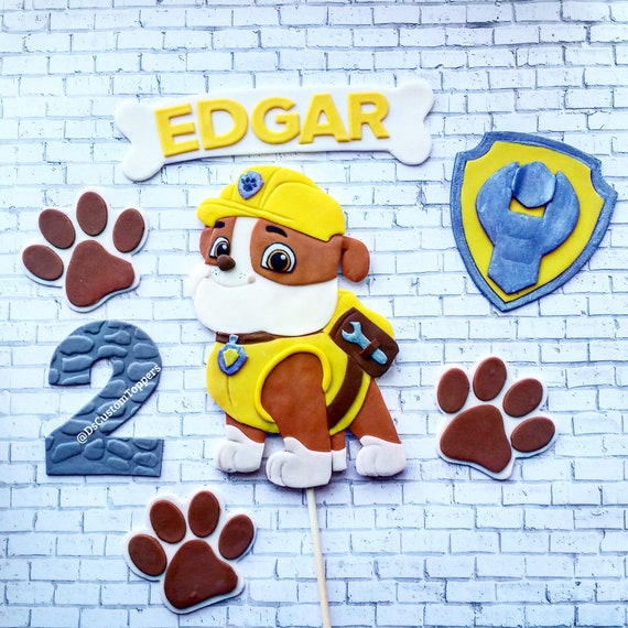 Paw Patrol Cake Toppers. Rubble Cake 