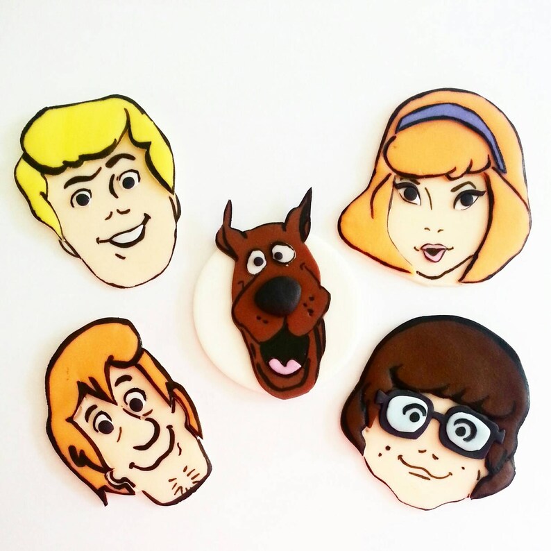 Scooby doo fondant cupcake toppers edible | Etsy