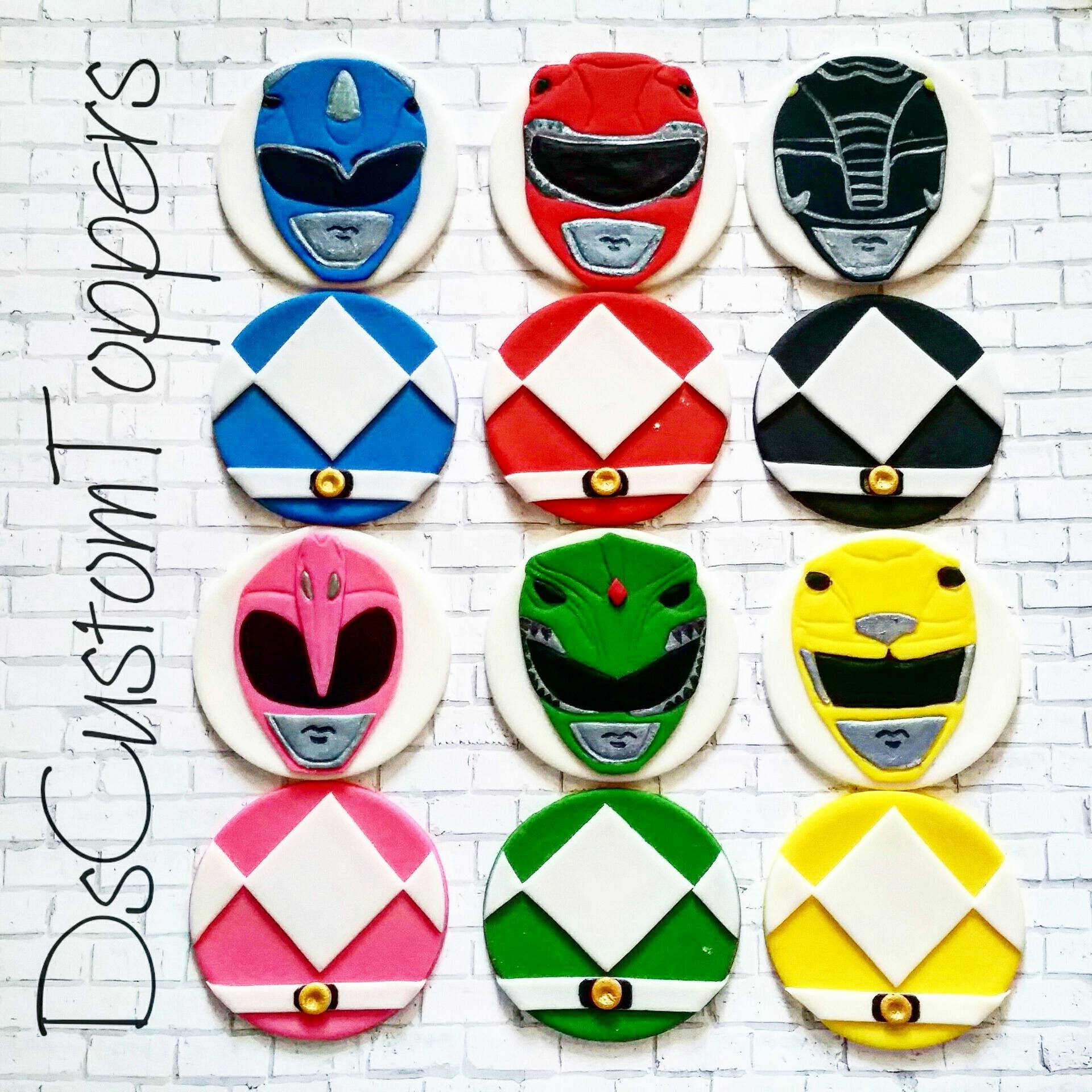 Power Rangers Cupcake toppers | Etsy