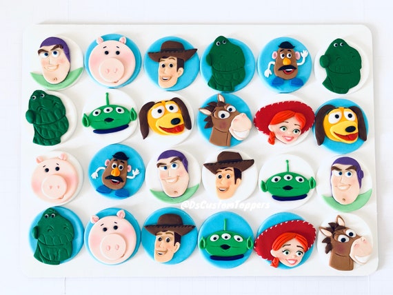 Toy Story Cupcake Toppers Fondant Cupcake And Cake Toppers Etsy