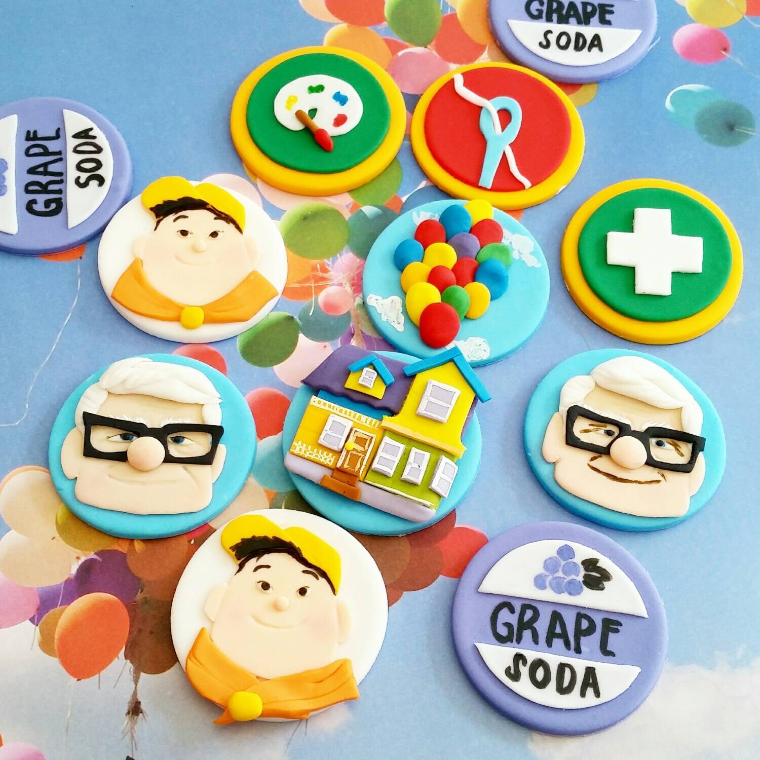 Up Movie Fondant Cupcake Toppers | Etsy