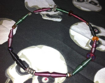 14" Double Spring Steampunk Stretch Bracelet  Industrial Post Apocalypse Punk Road Warrior