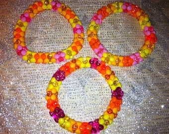 Fancy tri-kraal stretcharmband sets van 3 - groep 2 Boho Club vriendschap cadeau-idee hipster
