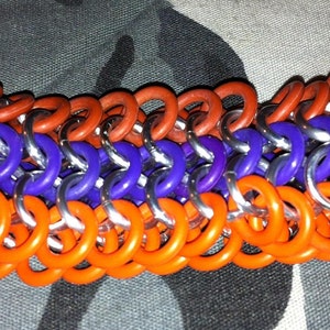 7 1/4&quot; 4:1 European Chainmaille Color Combo Stretch Bracelets
