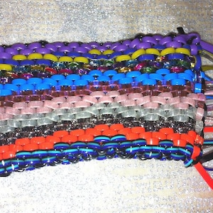 Lanyard Superbrick Wall Art Objects, Multicolored Boondoggle Gimp Scoubidou
