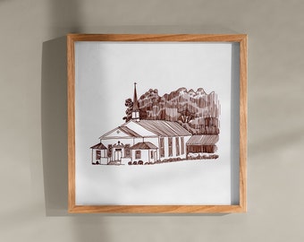 Midlothian VA Church Fine Art Print - Tomahawk Baptist Church